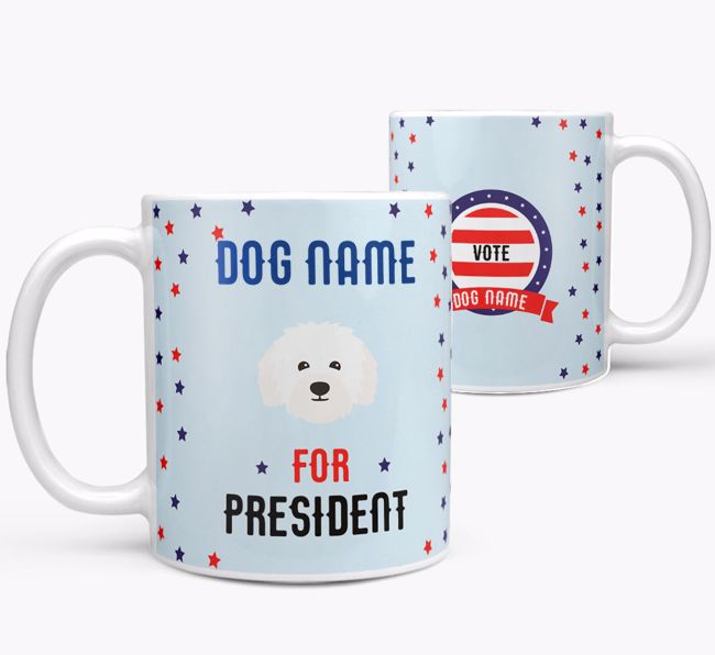 Personalized Vote {dogsName} for President Mug